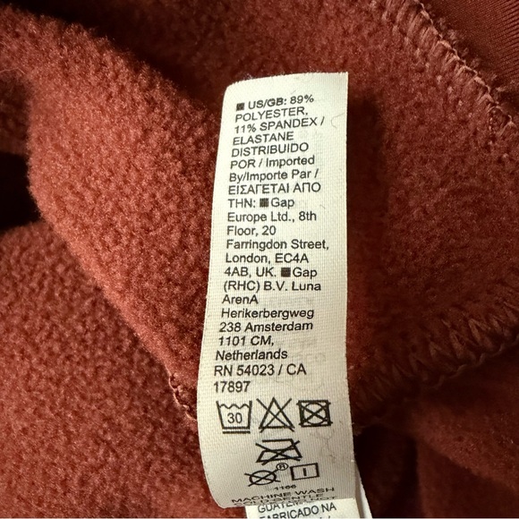 Athleta Altitude Polartec Half Zip Sweatshirt in color Mahogany size Large - Picture 9 of 10